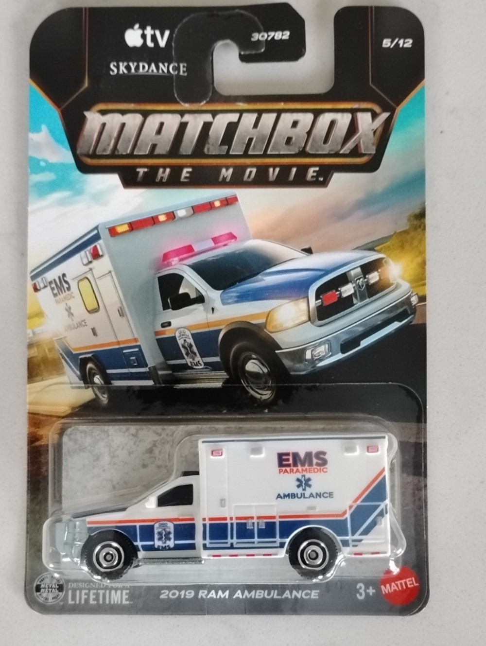 Mattel White & Blue EMS Paramedic Ambulance Toy